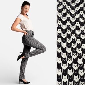 BETABRAND Cat Print Pants Size Small
